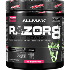 Allmax Nutrition Razor8 Blast Powder 30 Serves Key Lime Cherry
